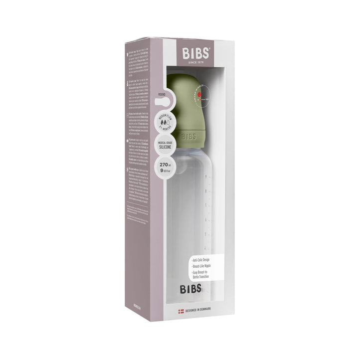 Fløska, 270 ml, Silikon, Sage