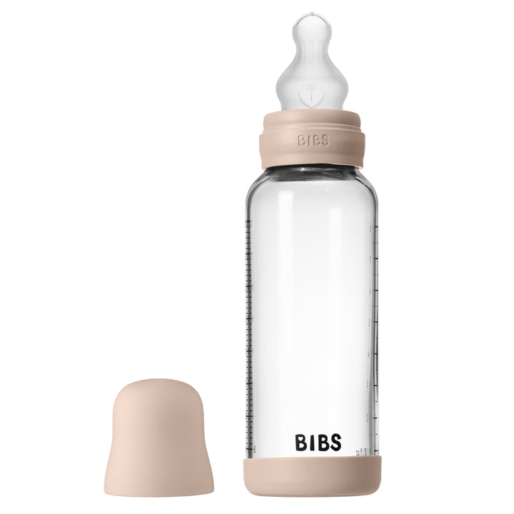 Glasfløska, 240 ml, Silikon, Blush