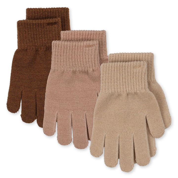 Filla hanskar, 3 pör, Sorbet