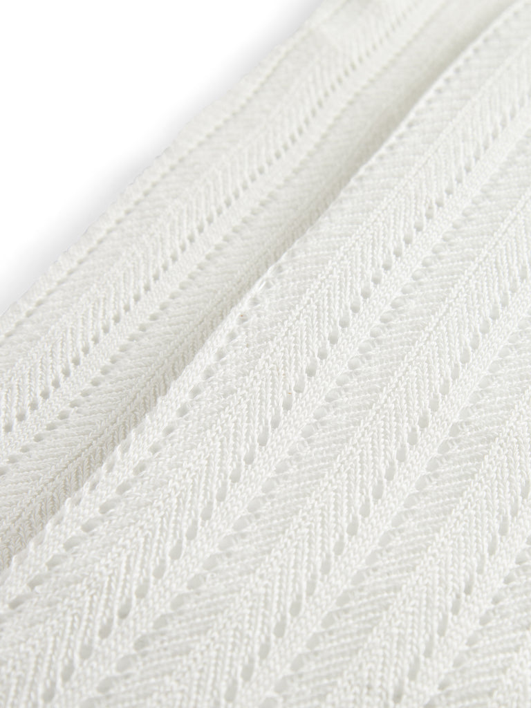 Pointelle sokkabuksur, Gentle White
