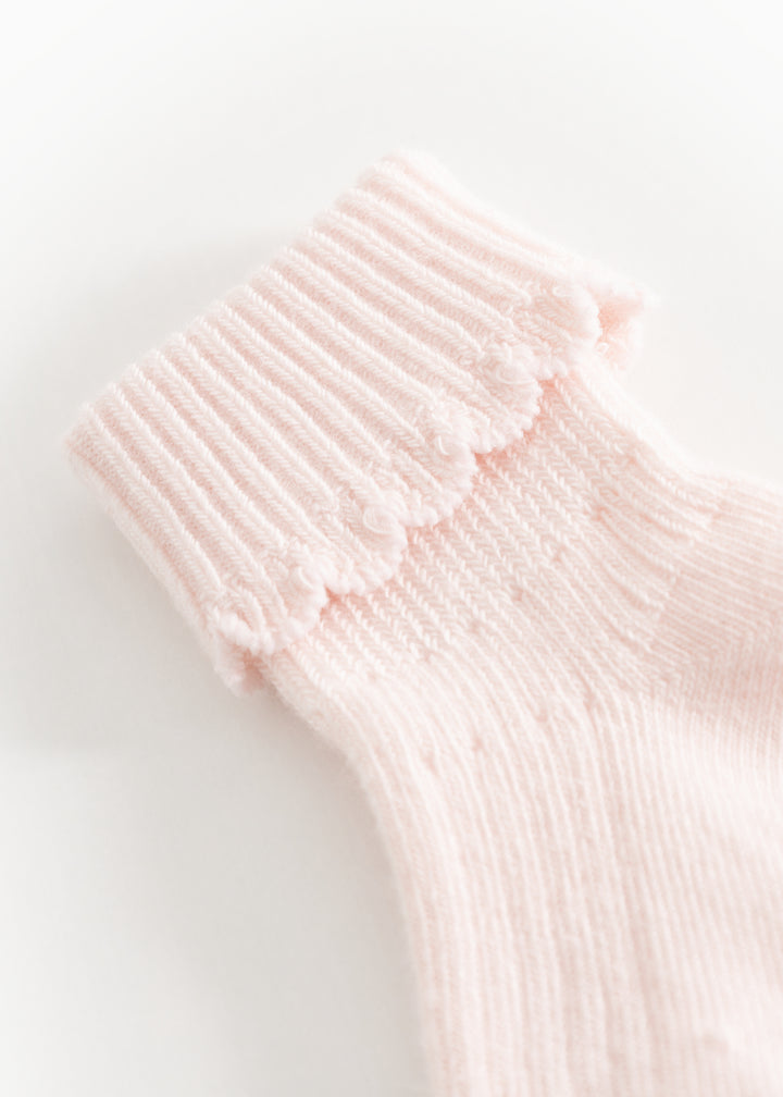 Smábarnasokkar, 2 pør, Rosa