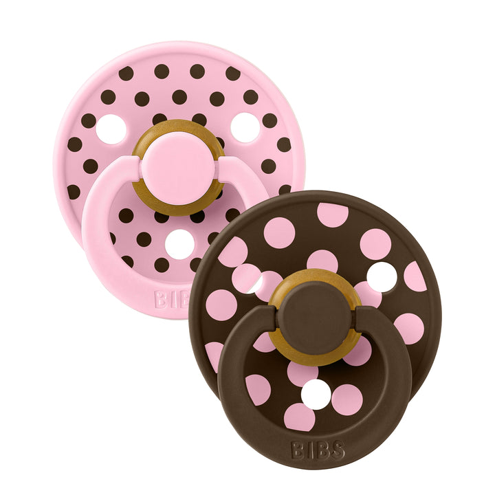 Polka Dots, 2 stk, Baby Pink/Mocha