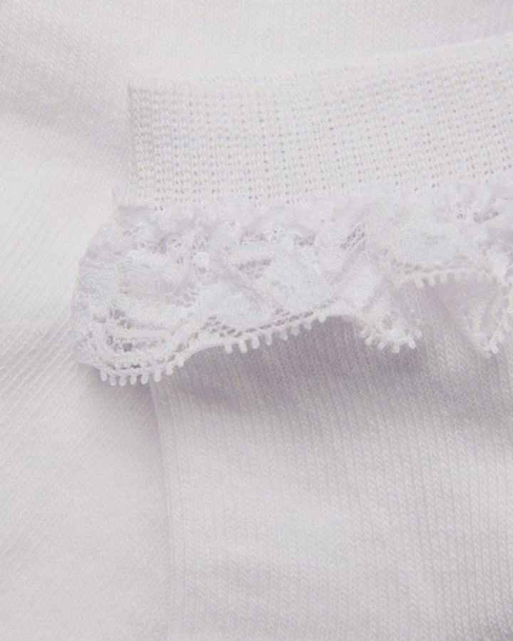 Lace sokkar, White