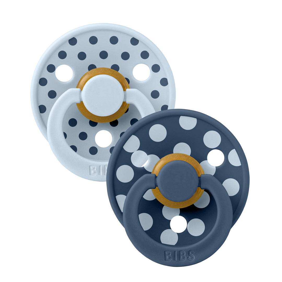 Polka Dots, 2 stk, Baby Blue/Steel Blue