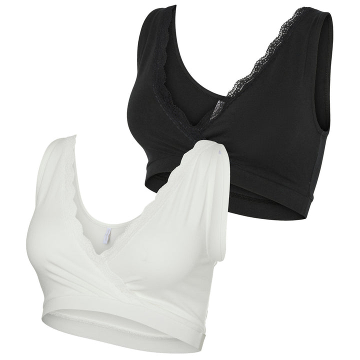 Helena toppar, 2 stk, Snow White/Black