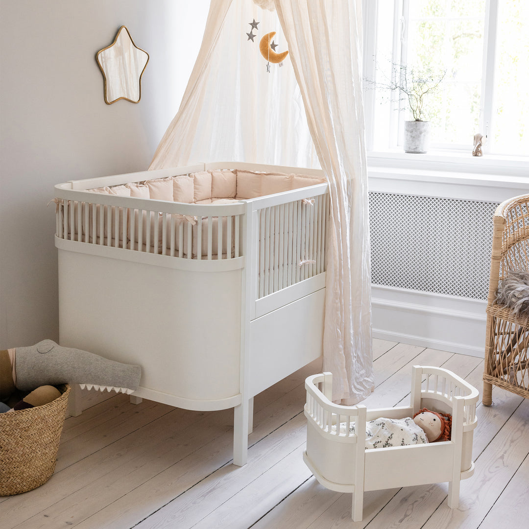 Sebra rúm, Baby og Junior, Classic White
