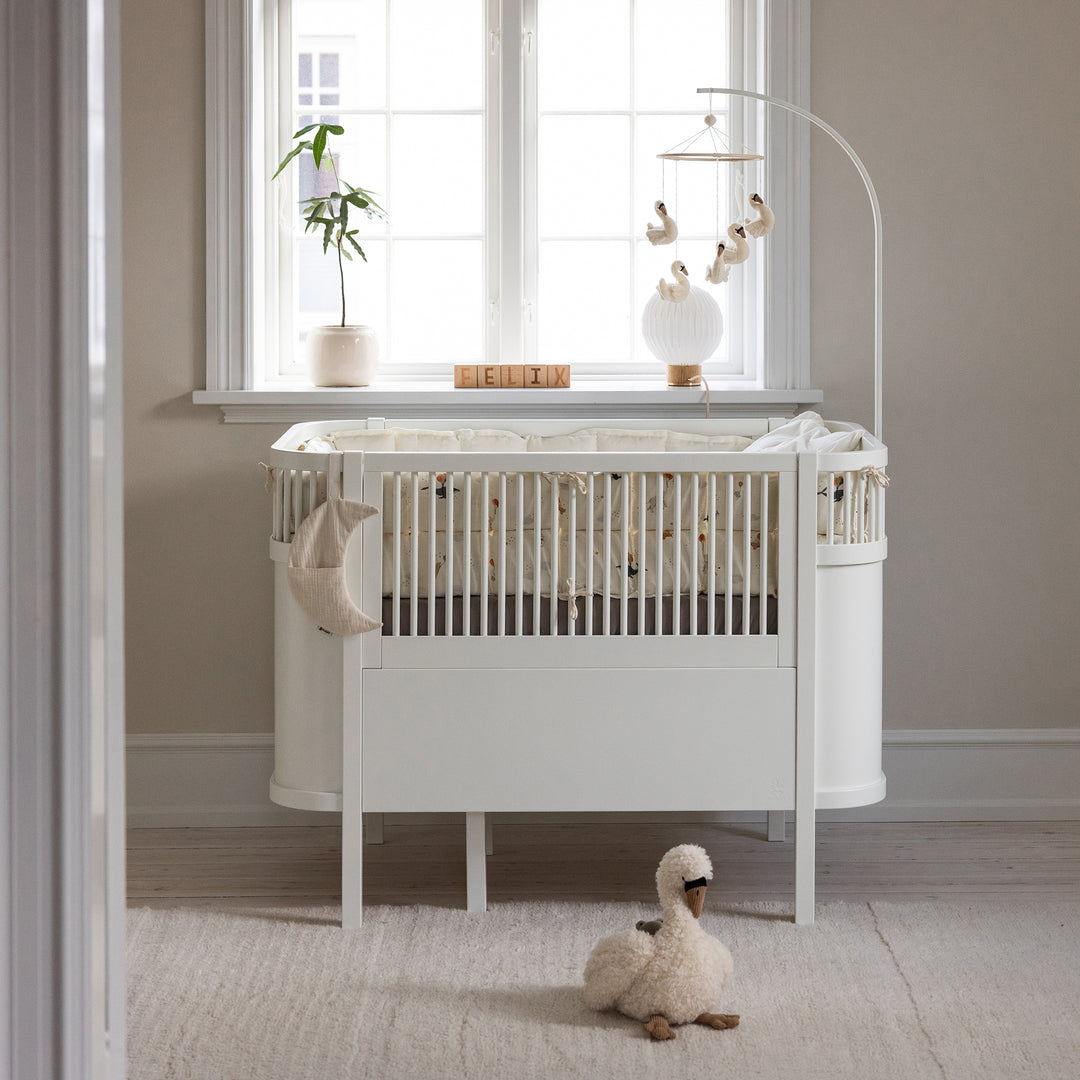 Sebra rúm, Baby og Junior, Classic White
