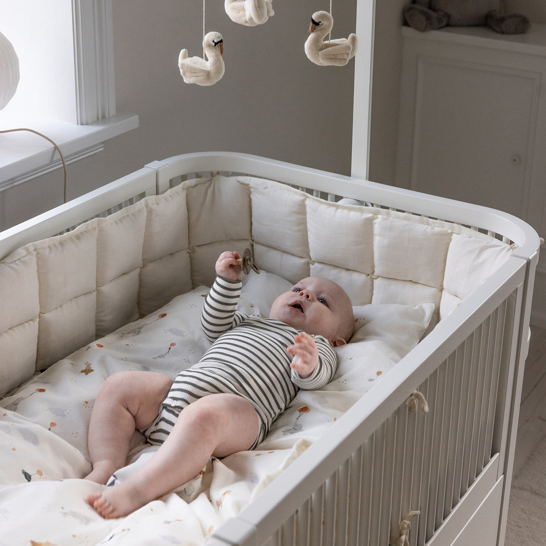 Sebra rúm, Baby og Junior, Classic White