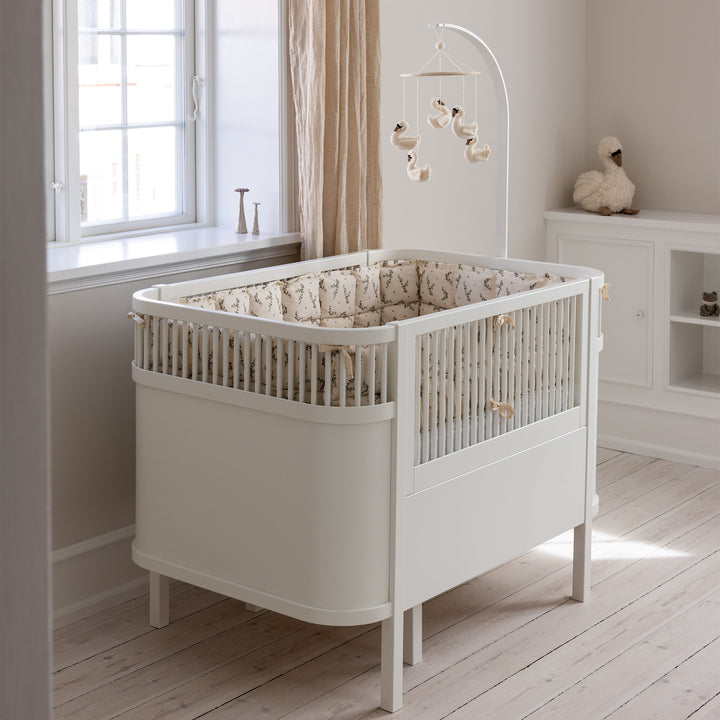 Sebra rúm, Baby og Junior, Classic White