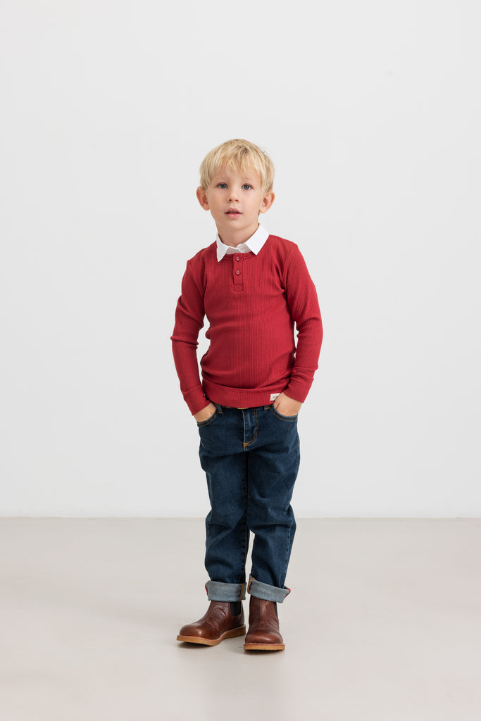 Modal blusa, Hibiscus Red