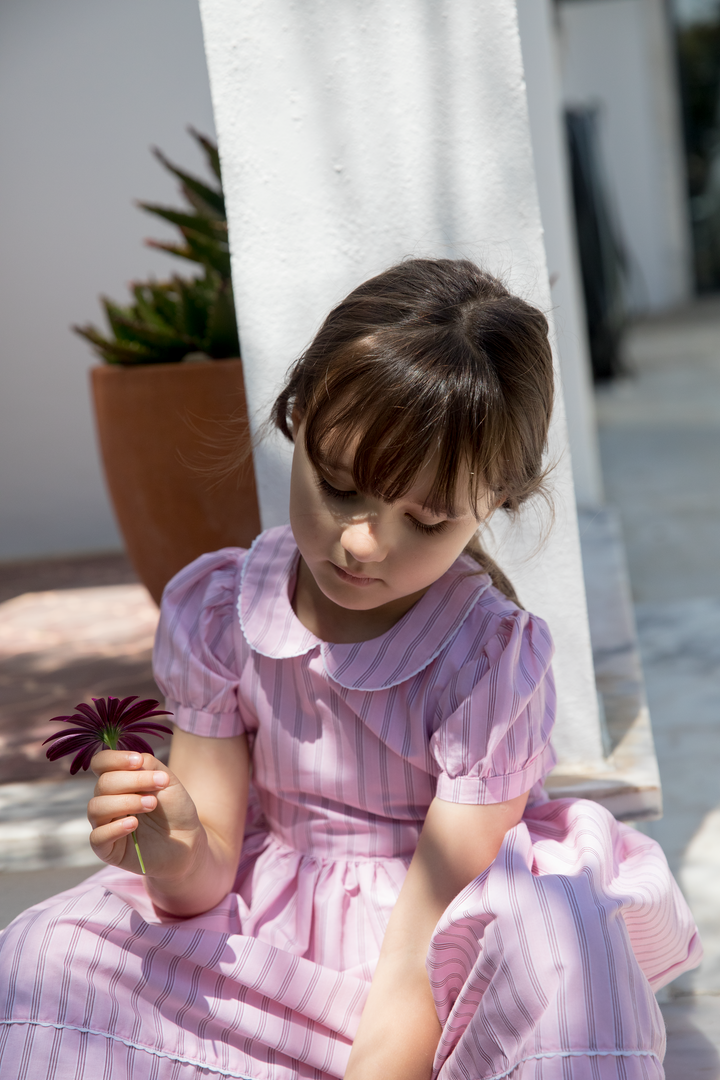 Darcel kjóli, Bonbon Pink Stripe