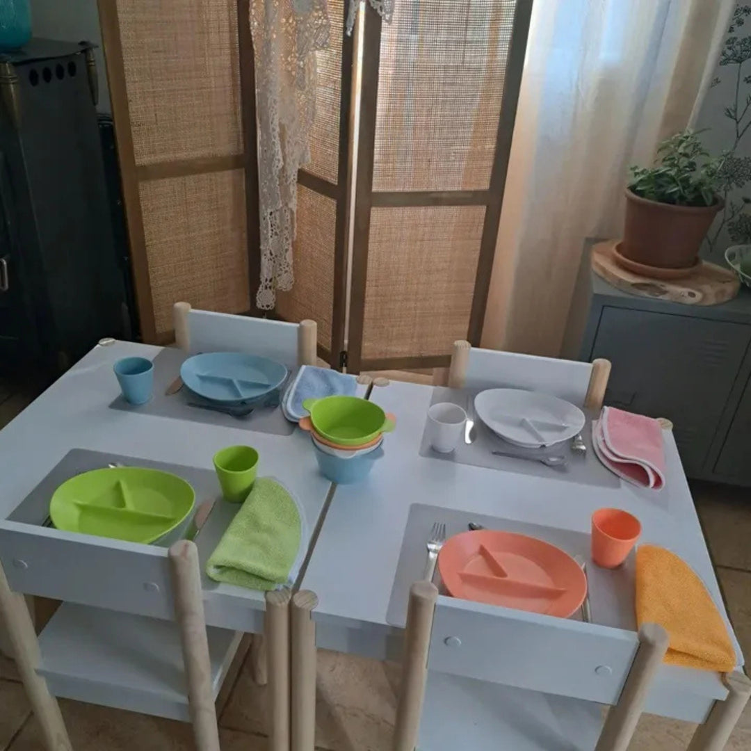 Tallerkur v/3 rúmum úr plantugrundaðum plasti