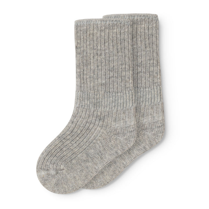 Smábarnasokkar, 2 pør, Grey Melange