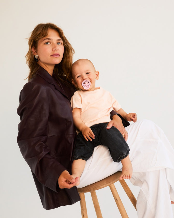 Polka Dots, 2 stk, Baby Pink/Mocha