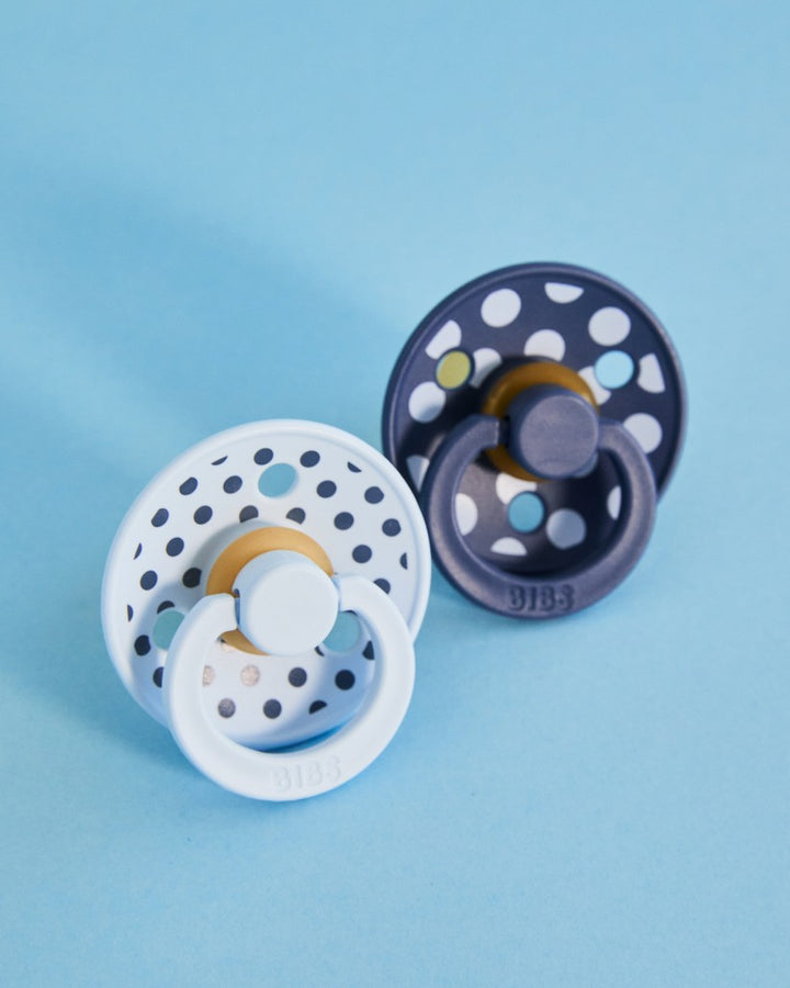 Polka Dots, 2 stk, Baby Blue/Steel Blue