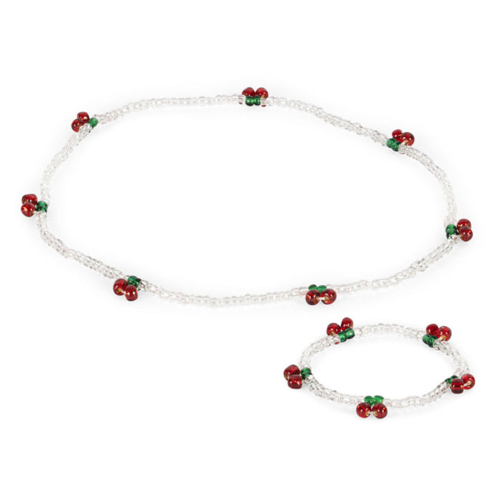 Pearly Cherry háls- og armband