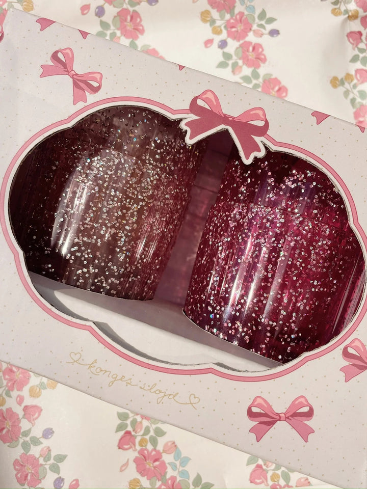 Glitter koppar, 4 stk, Sparkling Sangria