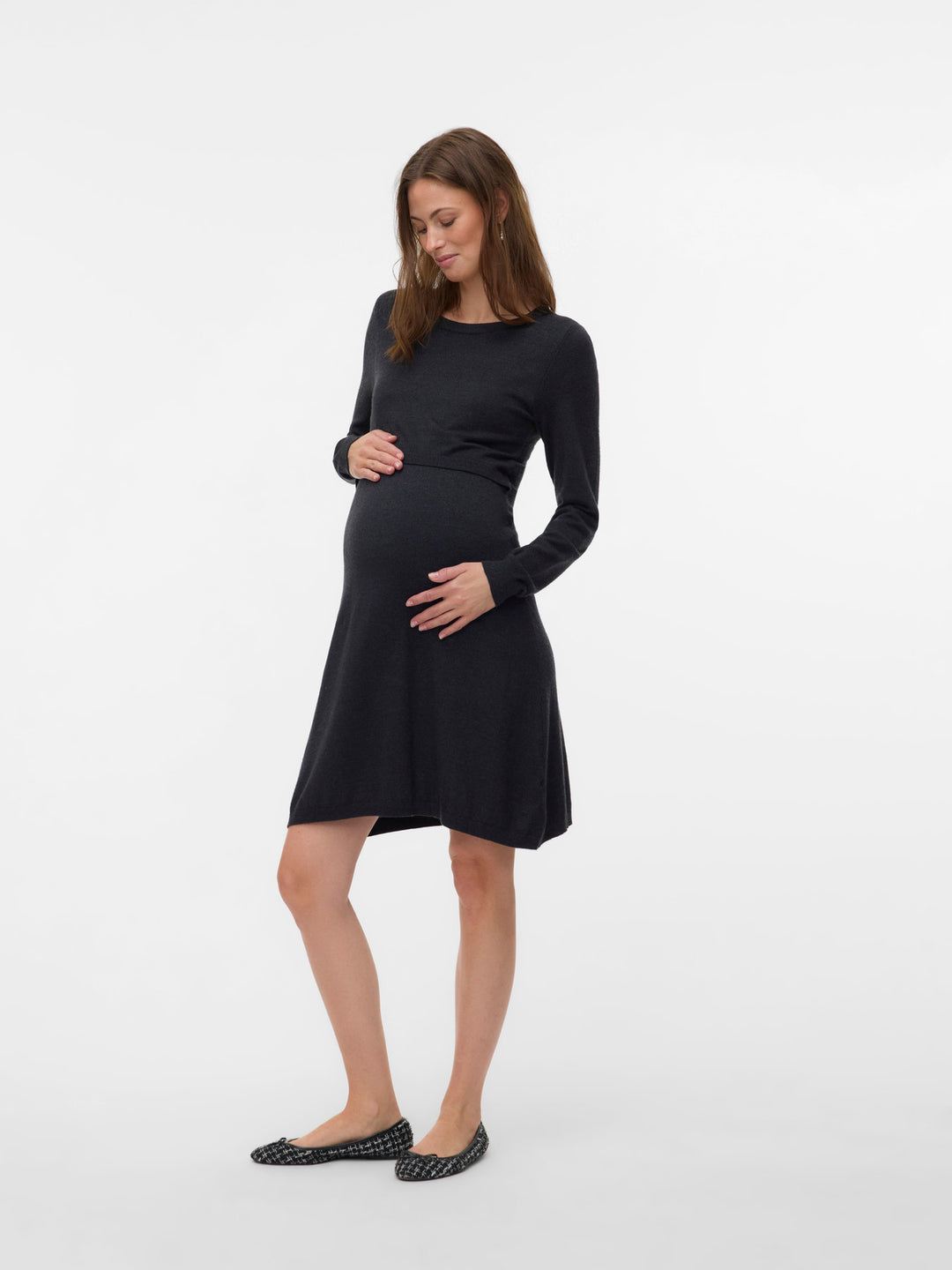 Monica kjóli, Dark Grey Melange