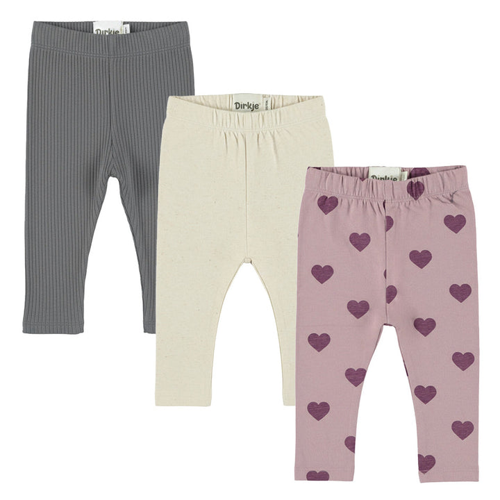 Leggings, 3 pør, Iron Gate