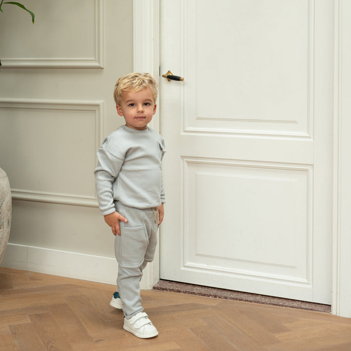 Loose Fit joggingbuksur, Harbour Mist