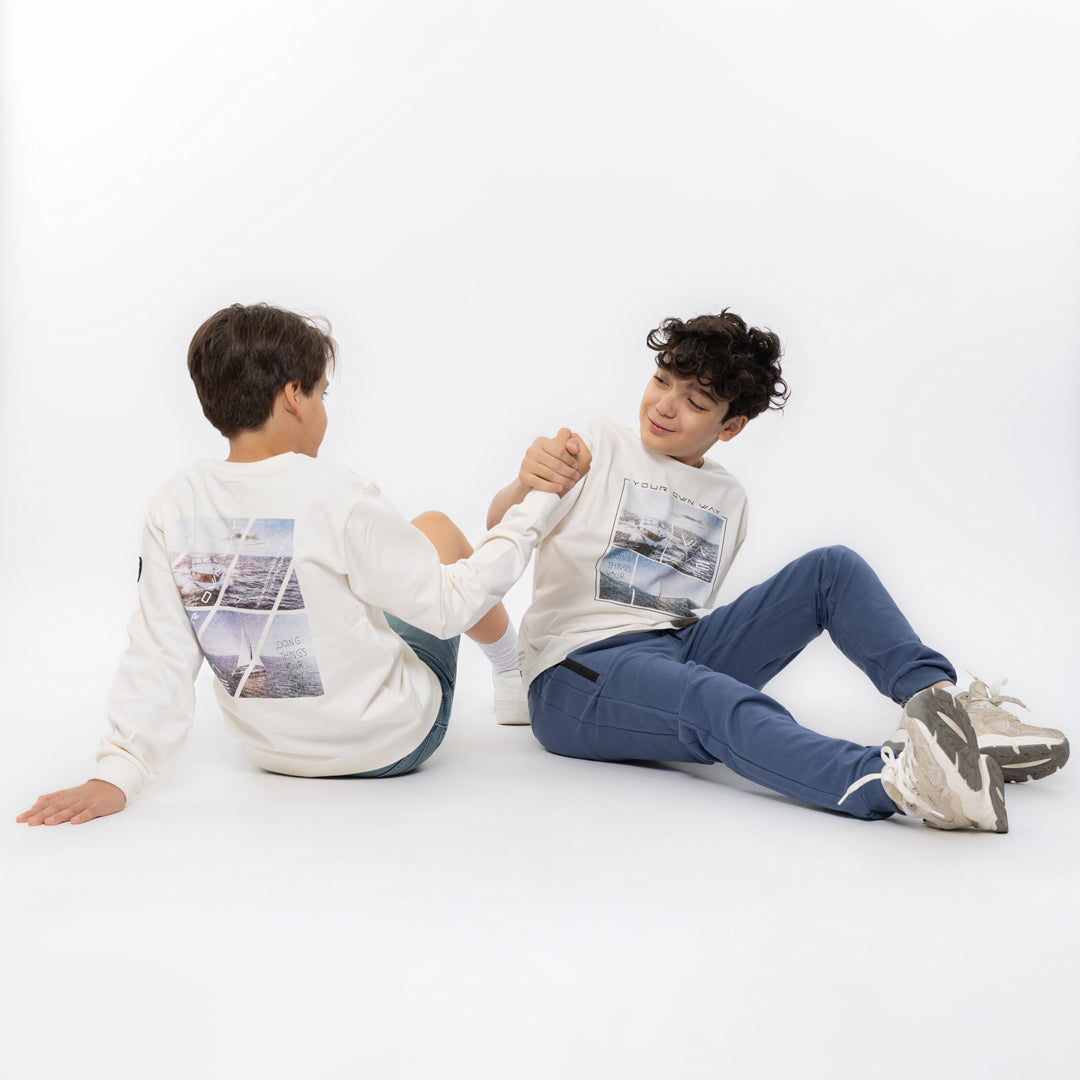 Loose Fit blusa, Off White