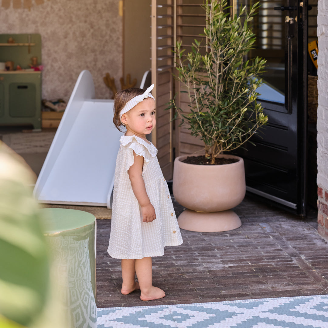 Kjóli við hárband, Sand