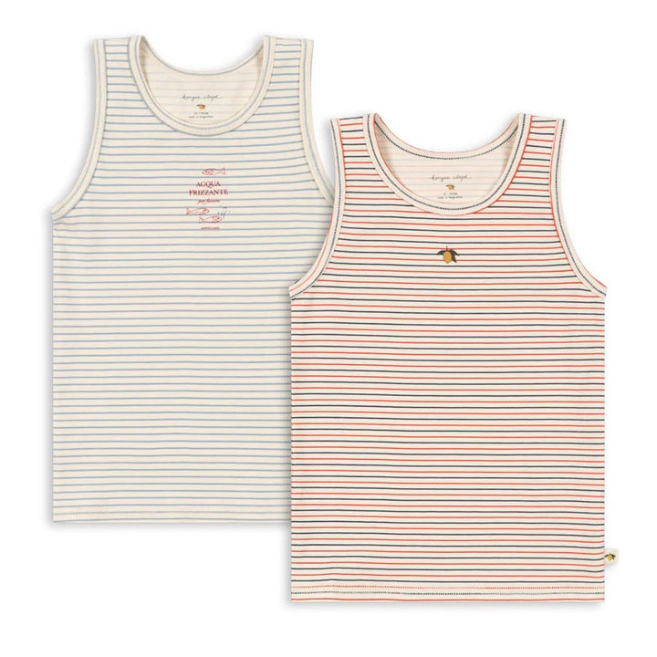 Basic undirtroyggjur, 2 stk, Stripe Tricolore