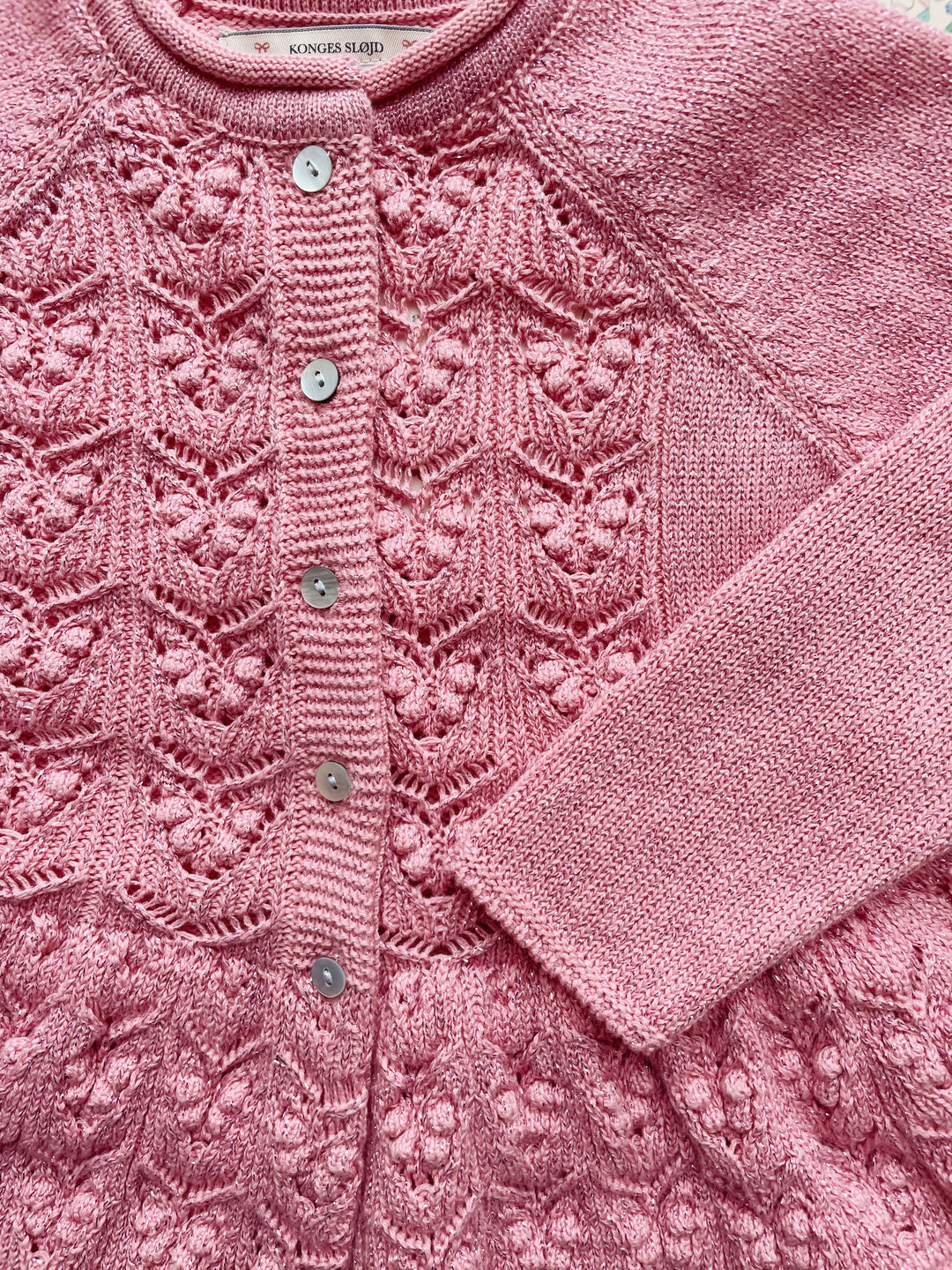 Cabby cardigan, Powder Pink