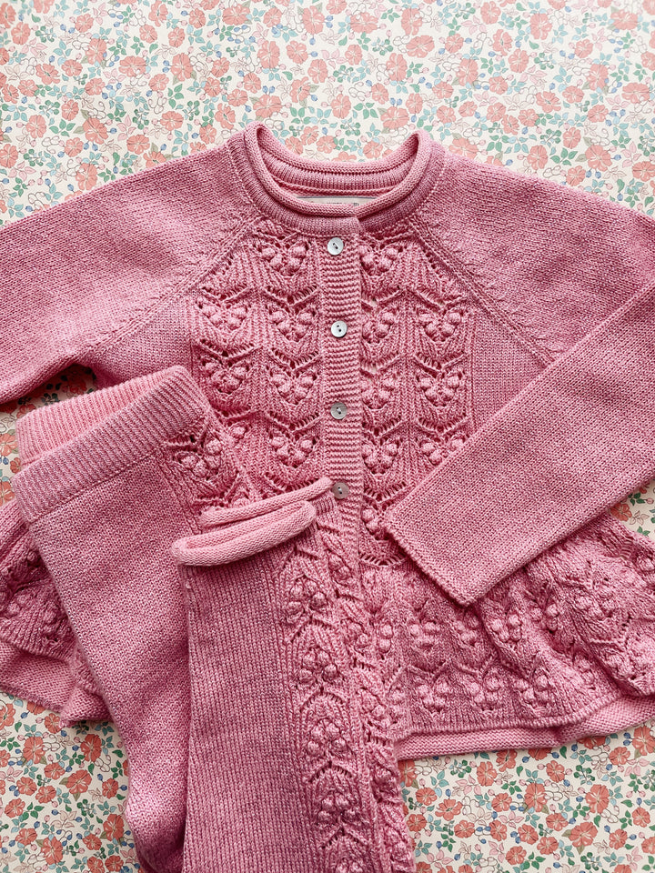 Cabby cardigan, Powder Pink