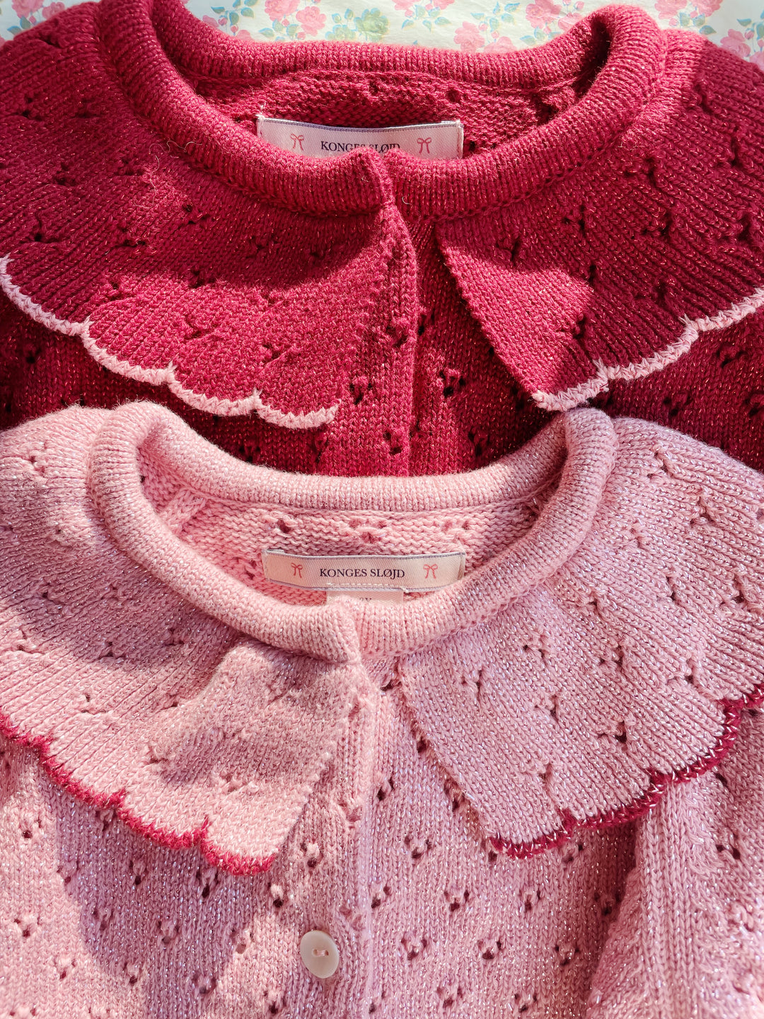 Holiday cardigan, Mellow Rose