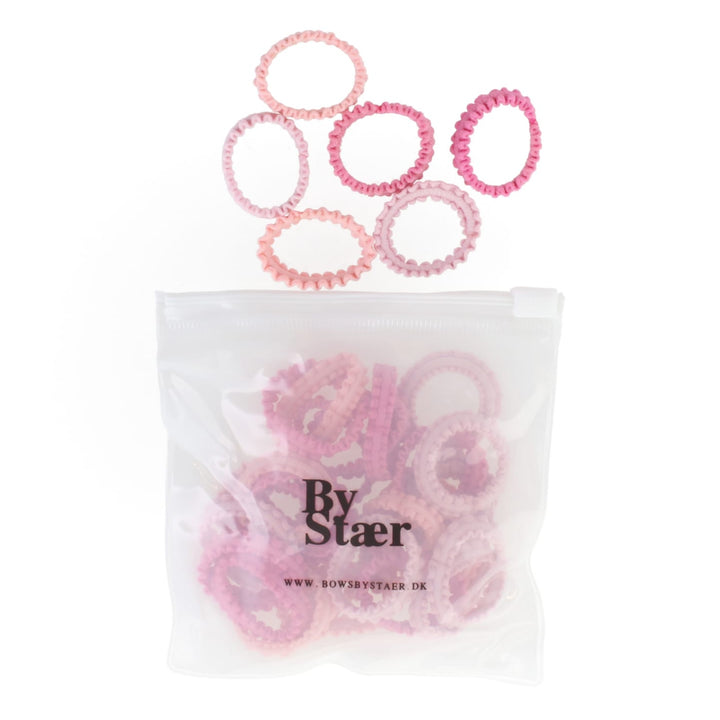 Mini hárelastikk, 50 stk, Rose