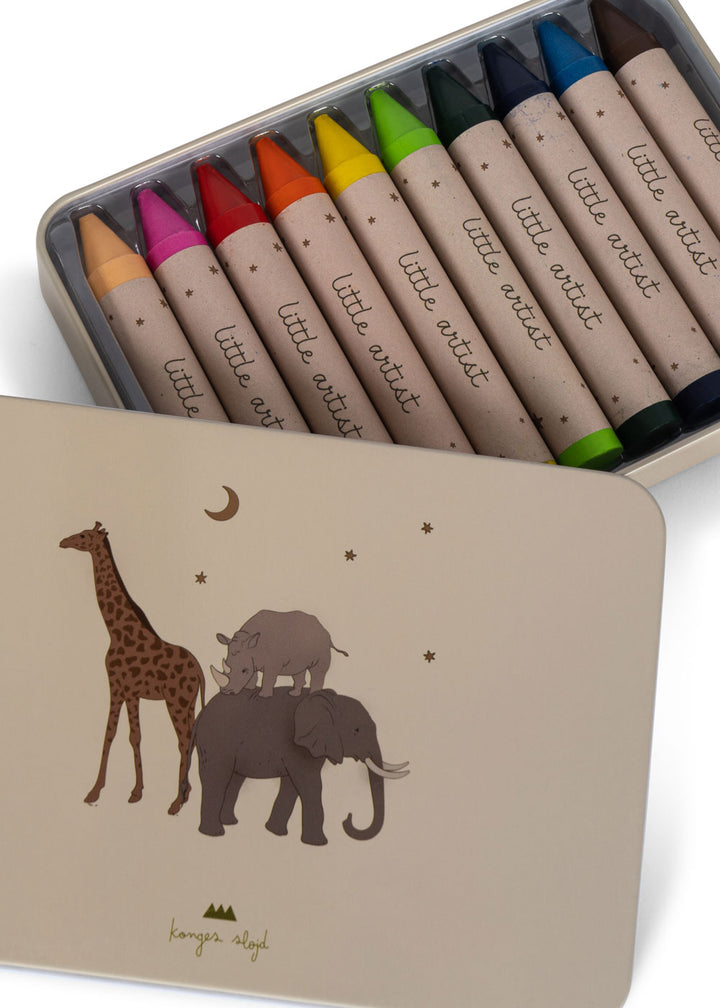 Beeswax crayons, 10 stk, Safari