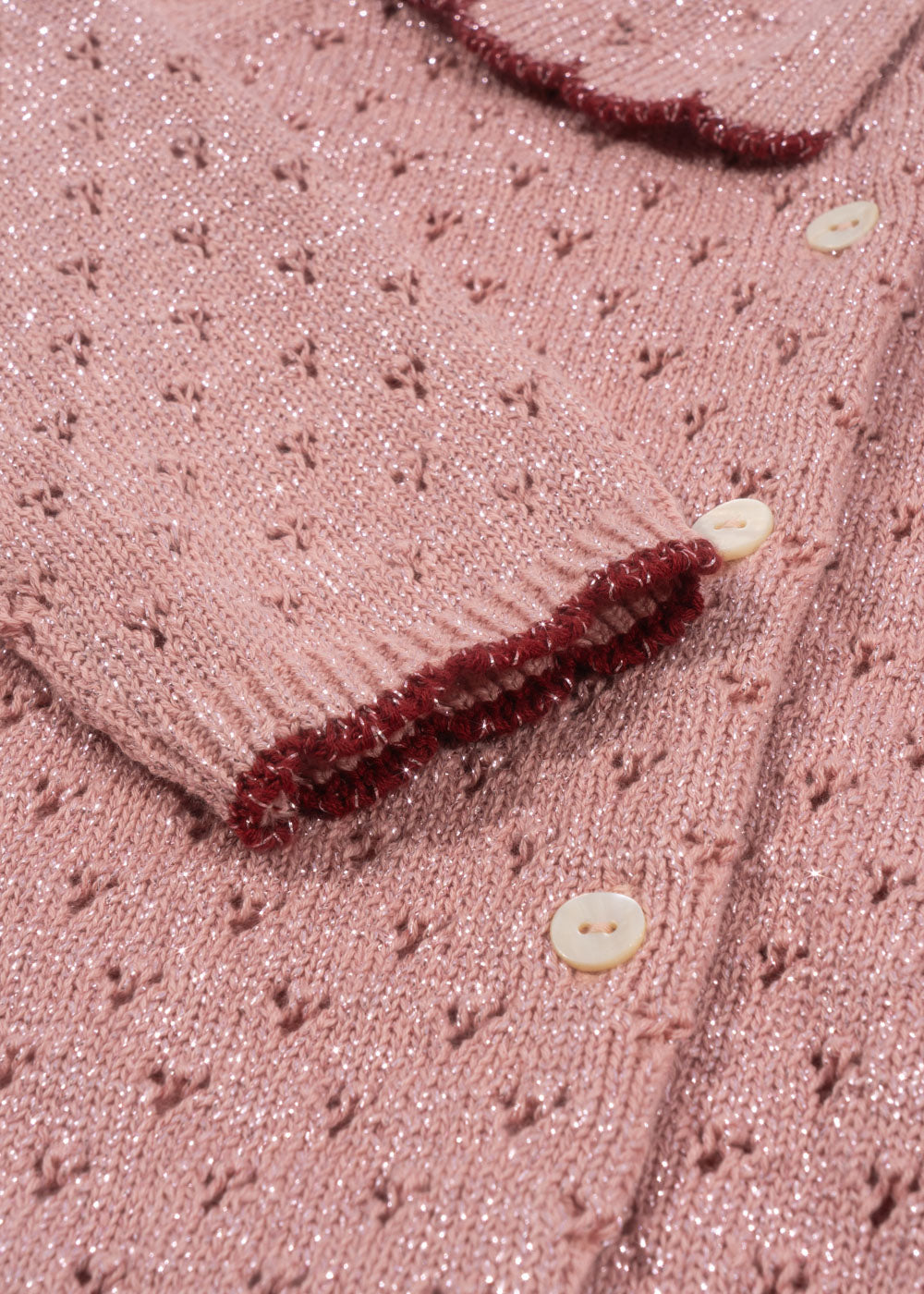 Holiday cardigan, Mellow Rose