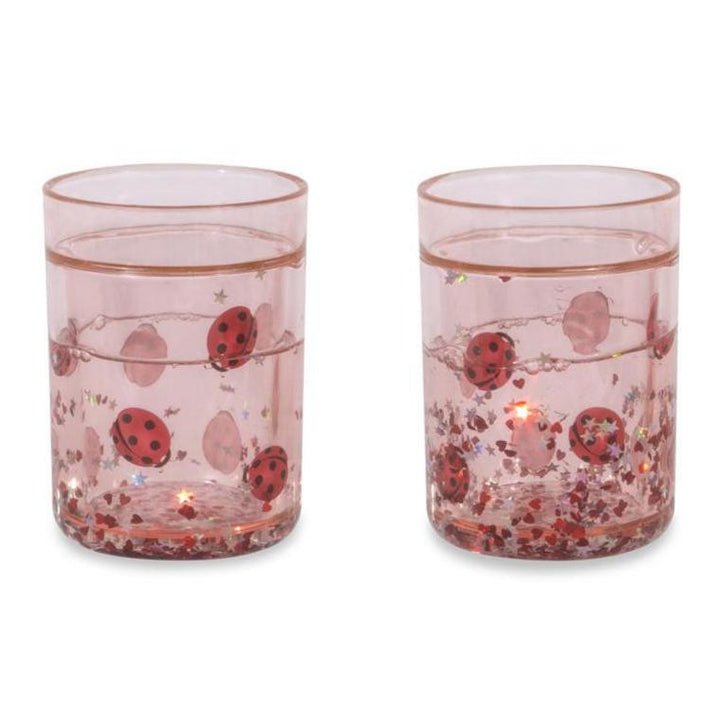 Glitter Cups, 2 stk, Ladybug