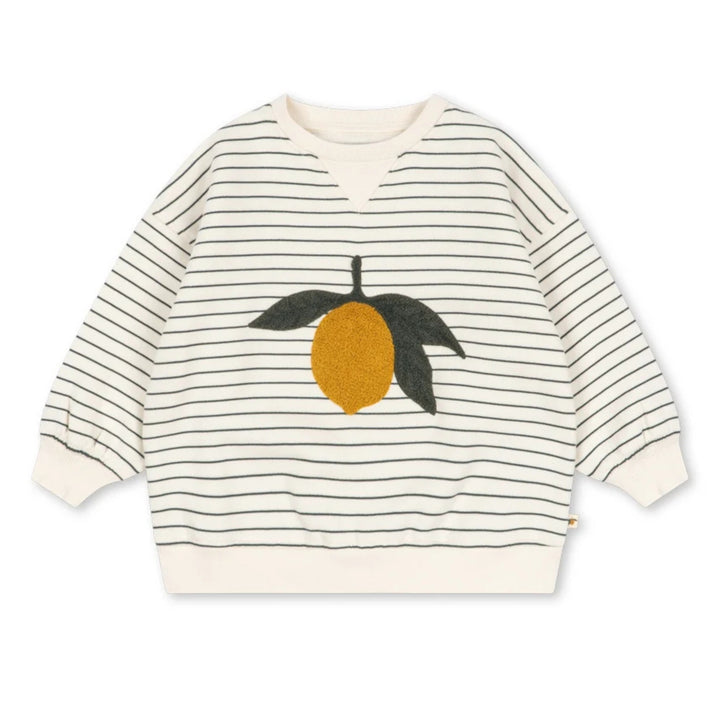 Amio sweatshirt, Cilantro Stripe