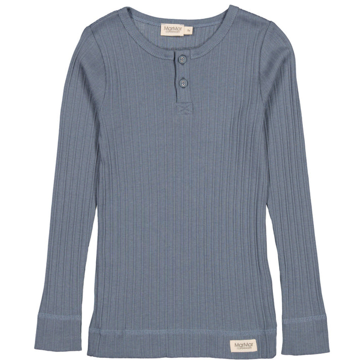 Modal blusa v/knappum, Stormy Blue