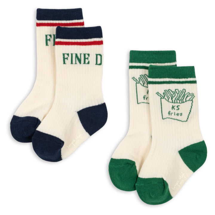 Rib sokkar, 2 pør, Fine Dining