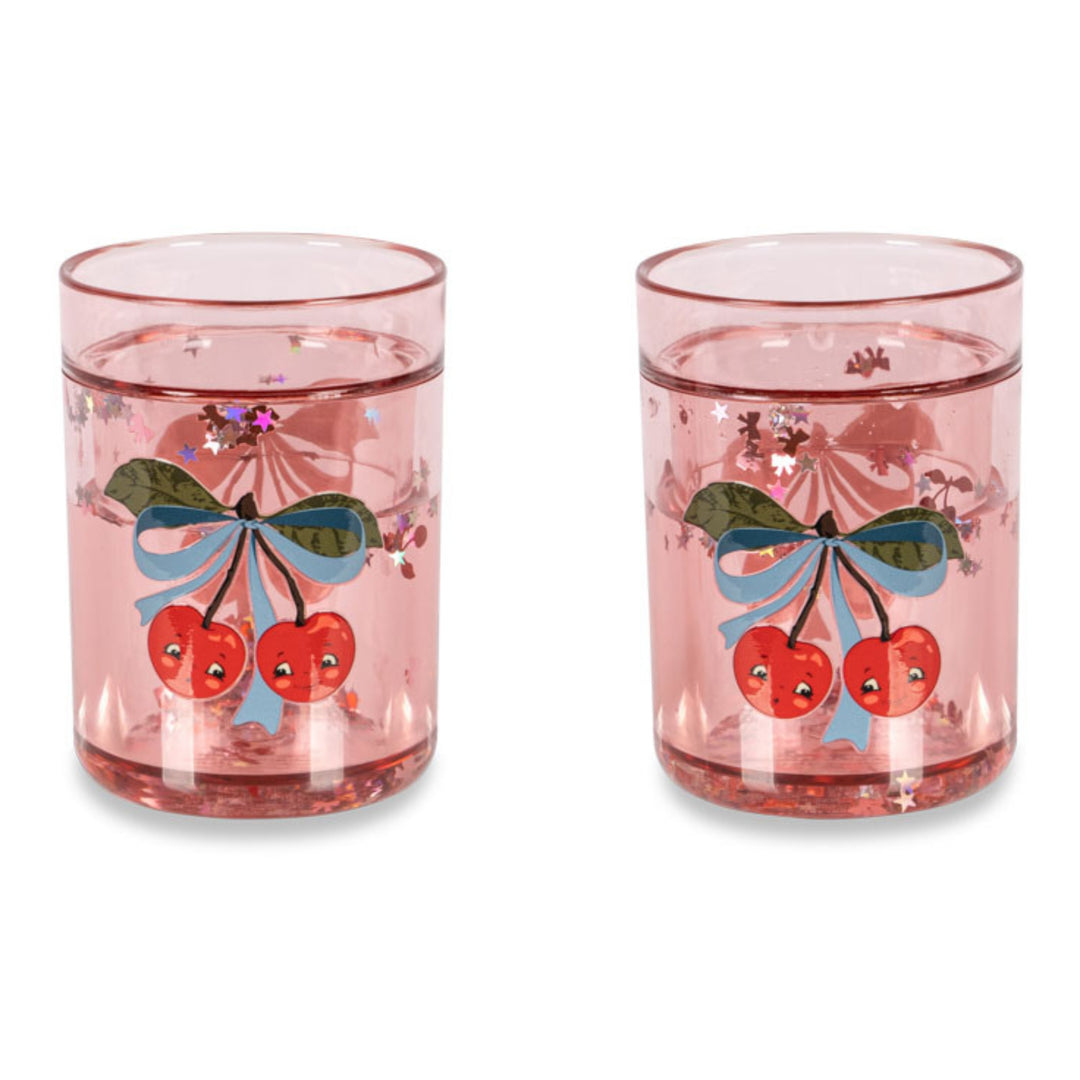 Glitter Cup, 2 stk, Cherry Bow