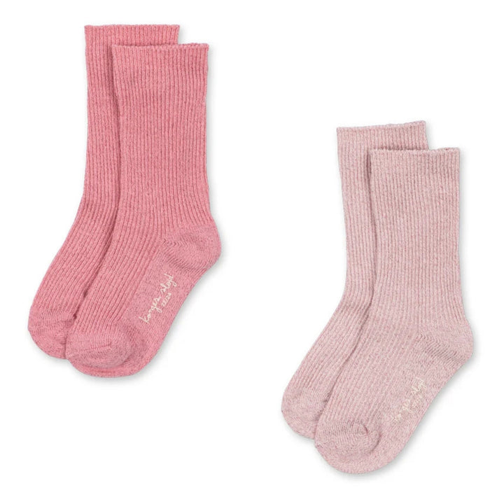 Glitter sokkar, 2 pør, Rose