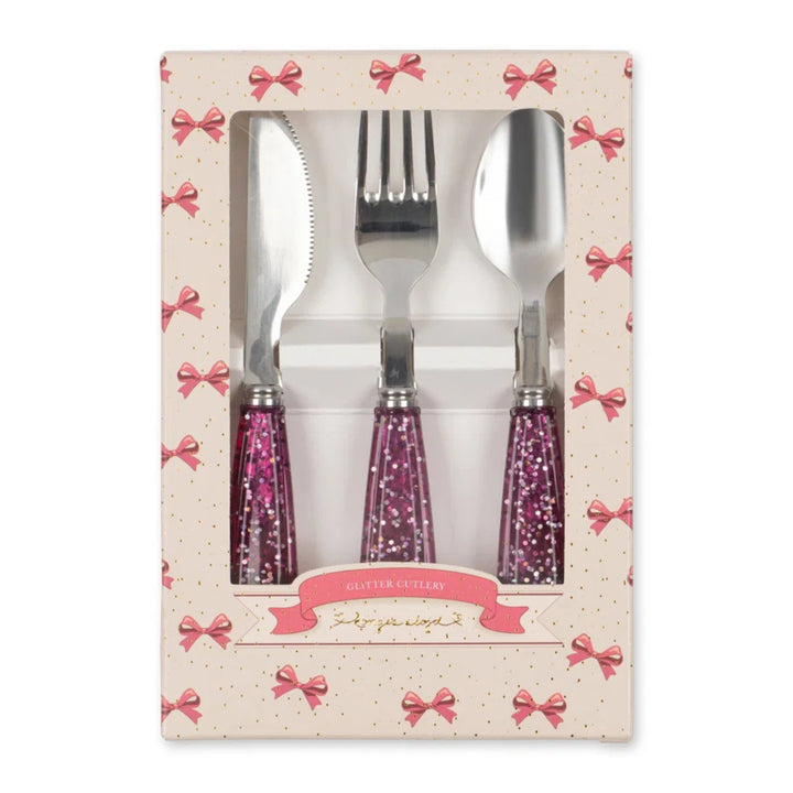 Glitter bestikk, 3 stk