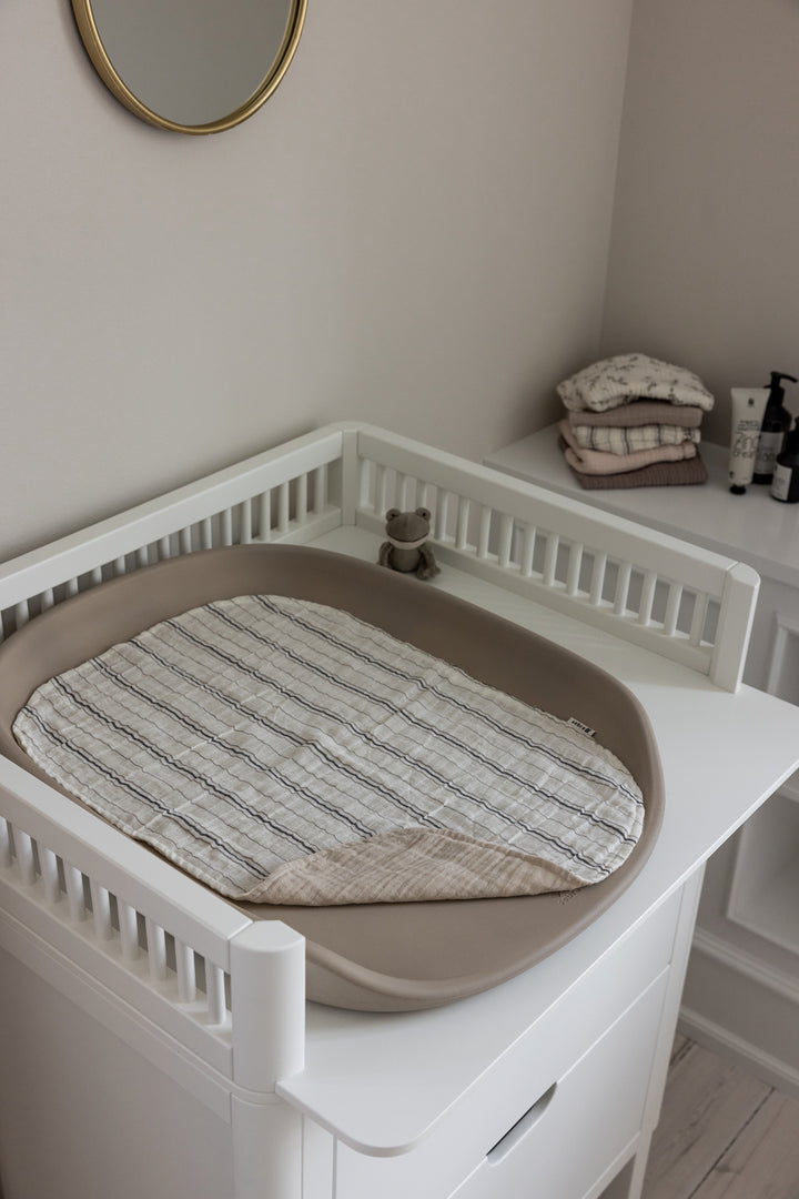 Pusliundirlag, 2 stk, Cream Stripe