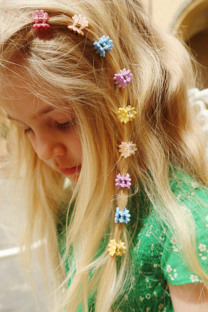 Mini Flower hárklemmur, 10 stk