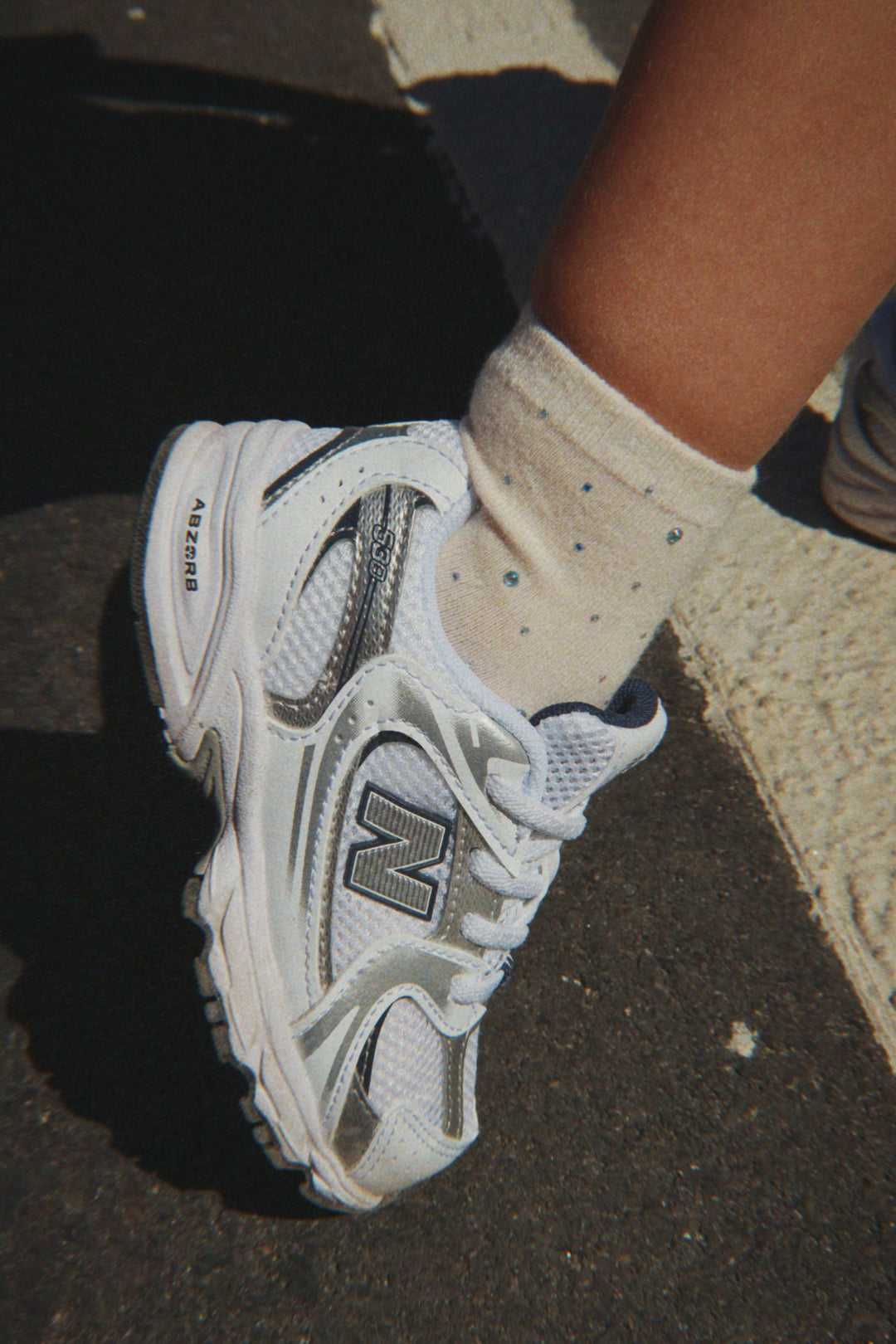 Sequin sokkar, 2 pør, Creole Pink