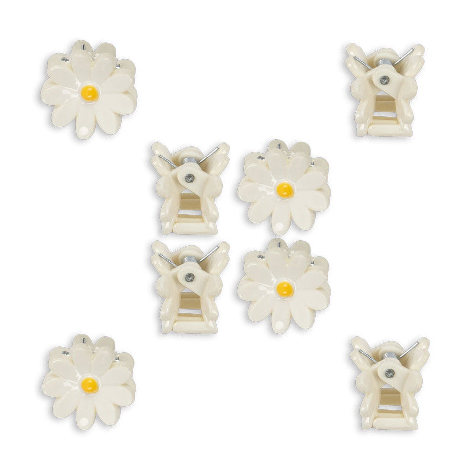 Mini Daisy hárklemmur, 8 stk