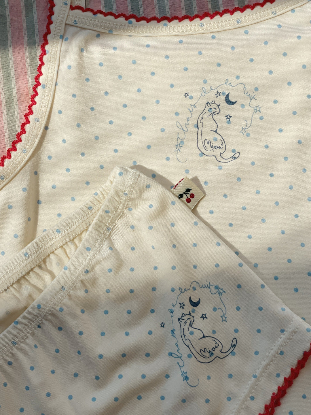 Mimmi undirtroyggjur, 2 stk, Blue Kitty Dot