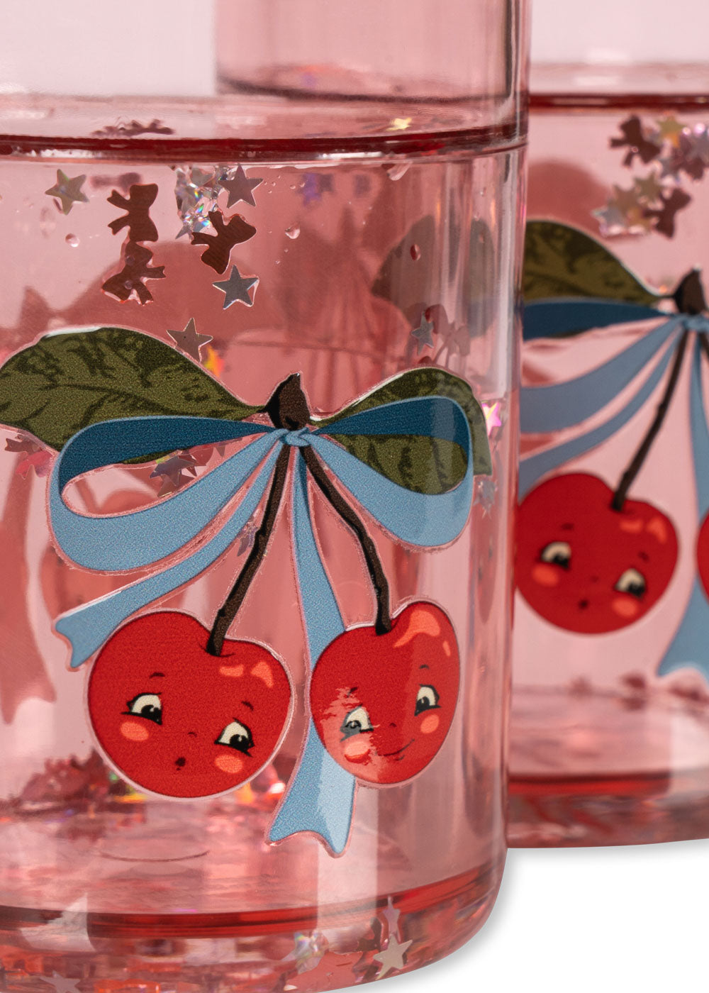 Glitter Cup, 2 stk, Cherry Bow