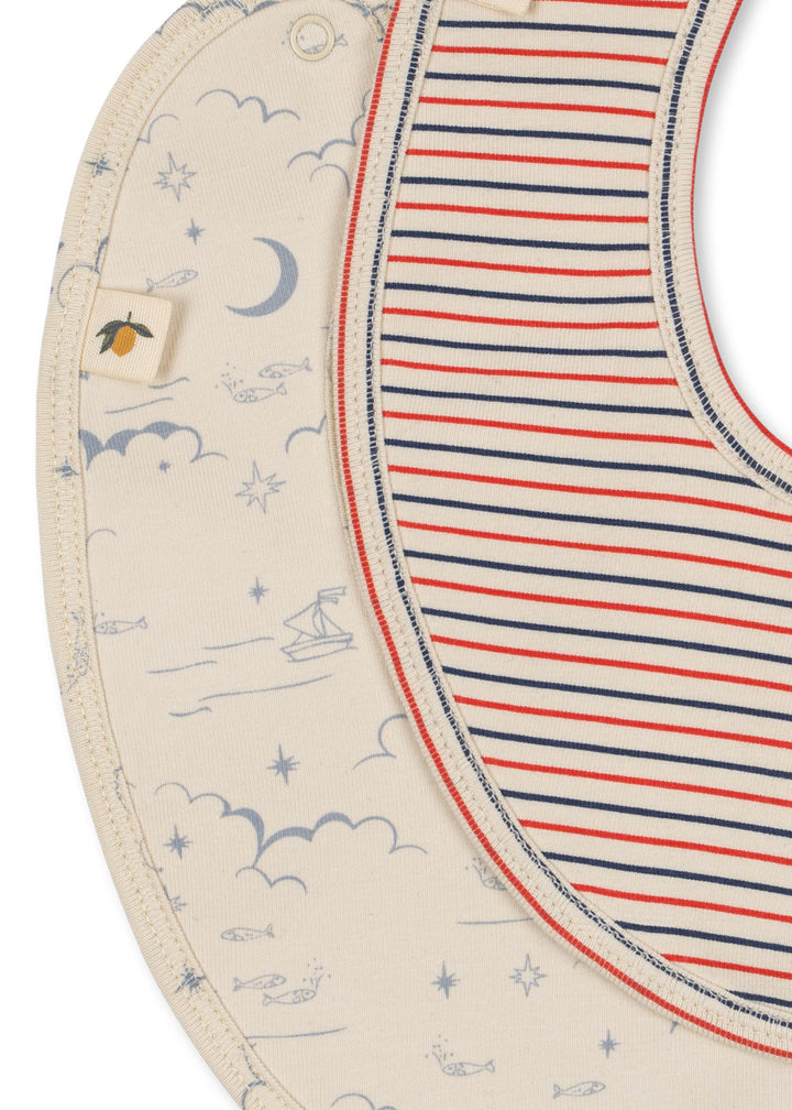 Basic sleviklútar, 2 stk, Stripe Tricolore