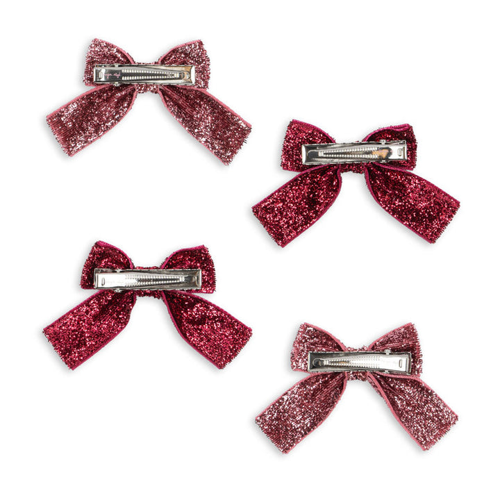 Glitter hársloyfur, 4 stk