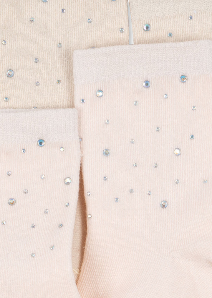 Sequin sokkar, 2 pør, Creole Pink