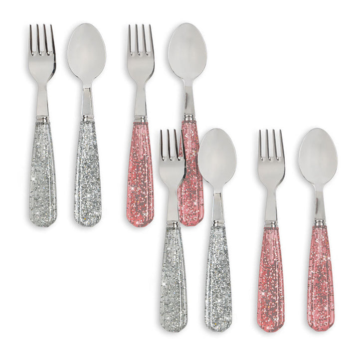 Glitter bestikk, 8 stk